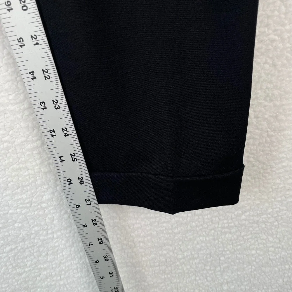 LOFT The Devin Slim Curvy Black Ankle Dress Pants Cuffed Size 8 Career Office